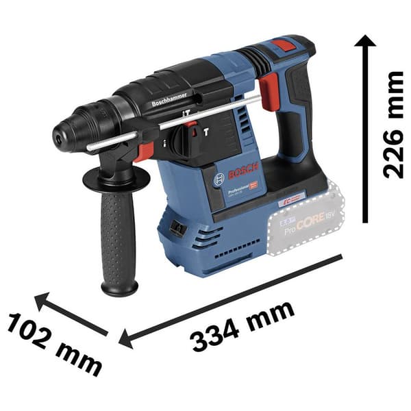 Bosch Professional GBH 18V-26 SDS-Plus-Borrhammare batteri 18 V Li-Ion inkl. väska, exkl. batteri/laddare, Utan laddare