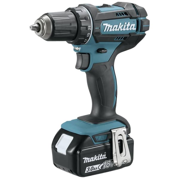 Makita DDF482RFJ Borrskruvdragare batteri 18 V 3 Ah Li-Ion inkl. 2x batterier, inkl. väska