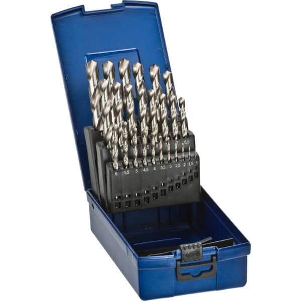 kwb 205720 HSS Metall-spiralborrset 25 delar DIN 338 Cylinderskaft 1 st