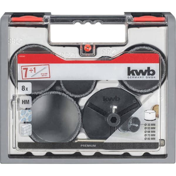 kwb 499505 Hålsågset 8 delar 33 mm, 53 mm, 68 mm, 73 mm, 83 mm 1 st