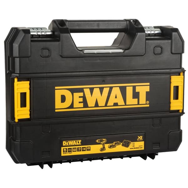 DEWALT DCD777S2T DCD777S2T-QW Borrskruvdragare batteri 18 V 1.5 Ah inkl. 2x batterier, inkl. väska