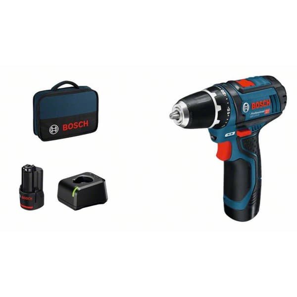 Bosch Professional GSR 12V-15 060186810F Borrskruvdragare batteri 12 V Li-Ion