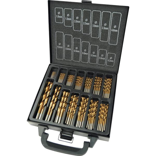 Brüder Mannesmann M54399 HSS Metall-spiralborrset 99 delar TiN Cylinderskaft 1 set