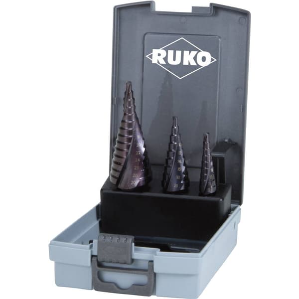 RUKO 101026FRO Stegborrset 3 delar 4 - 12 mm, 4 - 20 mm, 4 - 30 mm HSS 3-skaft 1 set