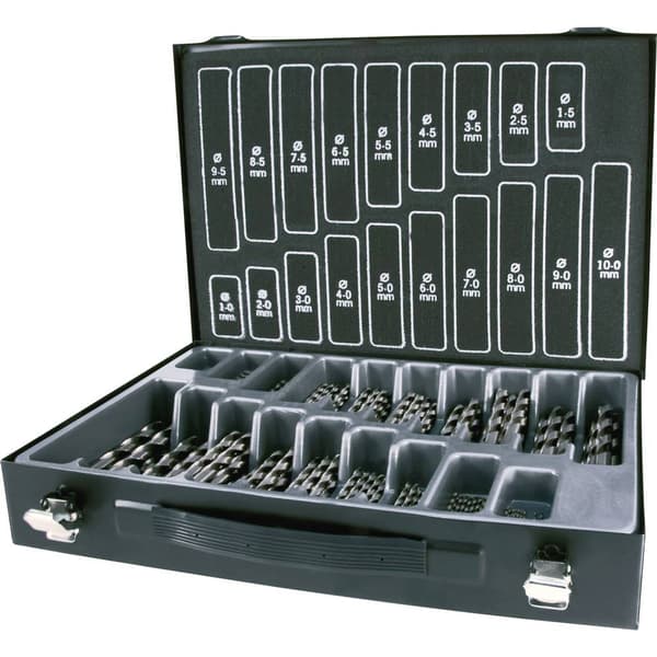 RUKO A214200 Metall-spiralborrset 170 delar DIN 338 Cylinderskaft 1 set