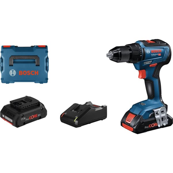 Bosch Professional GSR 18V-55 06019H5204 Borrskruvdragare batteri 18 V 4.0 Ah Li-Ion inkl. väska, inkl. 2x batterier