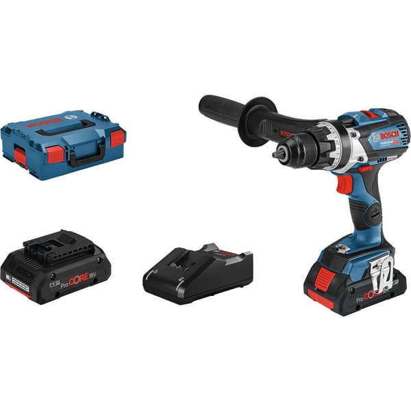 Bosch Professional GSR 18V 110 C 06019G010A Borrskruvdragare batteri 18 V 4.0 Ah Li-Ion inkl. väska, inkl. 2x batterier