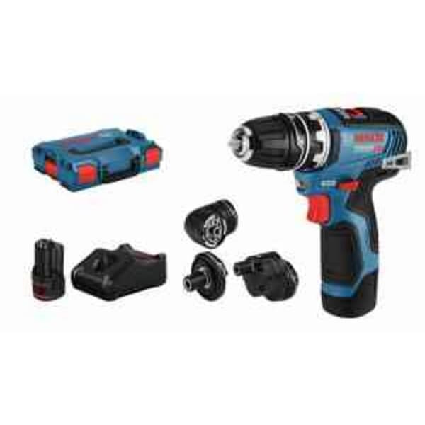 Bosch Professional 06019H3000 Borrskruvdragare batteri 12 V Li-Ion inkl. 2x batterier, inkl. laddare, inkl. Tillbehör,