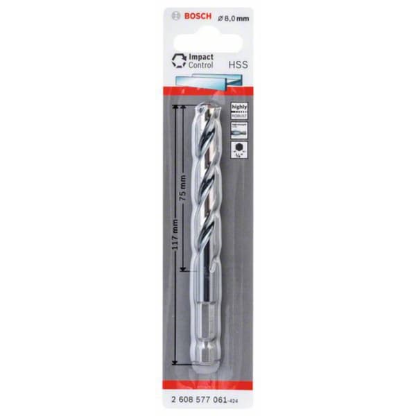 Bosch Accessories 2608577061 Metall-spiralborr 8 mm Total längd 117 mm 1 st