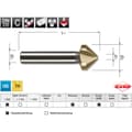 Miniatyrbild 2 av 2: RUKO A102152TRO Konisk försänkarset 6 delar 6.3 mm, 8.3 mm, 10.4 mm, 12.4 mm, 16.5 mm, 20.5 mm HSS TiN 1 set