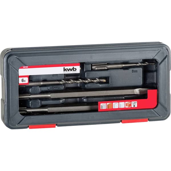 kwb 109166 40CR-stål Mejselset 6 delar 5 mm, 6 mm, 8 mm, 10 mm SDS-Plus 1 set