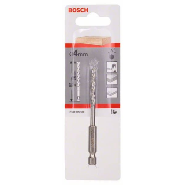 Bosch Accessories 2608595520 Trä-spiralborr 4 mm Total längd 88 mm 1/4 1 st