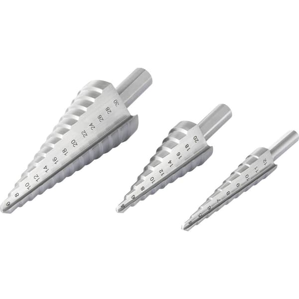 TOOLCRAFT TO-6802569 HSS Stegborrset 3x 4 - 20 mm, 4 - 12 mm, 6 - 30 mm 1 st