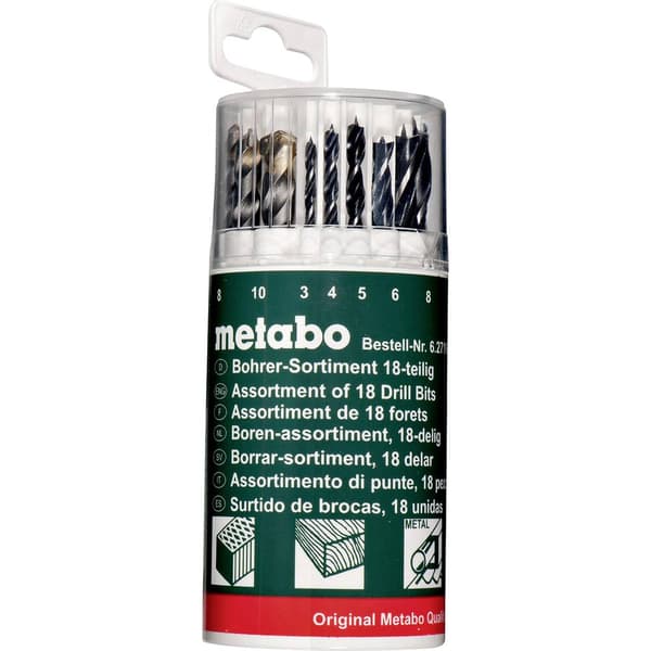 Metabo 627190000 18 delar Universalborr sortiment