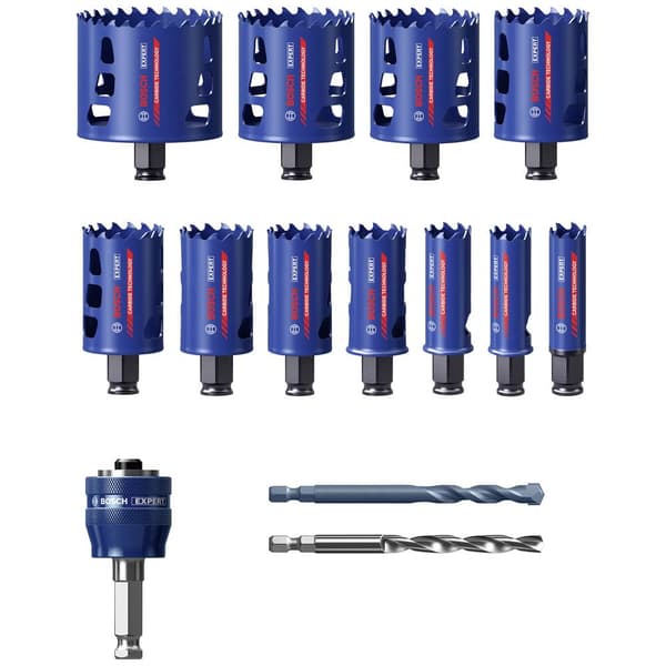 Bosch Accessories EXPERT Tough 2608900447 Hålsågset 14 delar 20 mm, 22 mm, 25 mm, 32 mm, 35 mm, 40 mm, 44 mm, 51 mm, 60