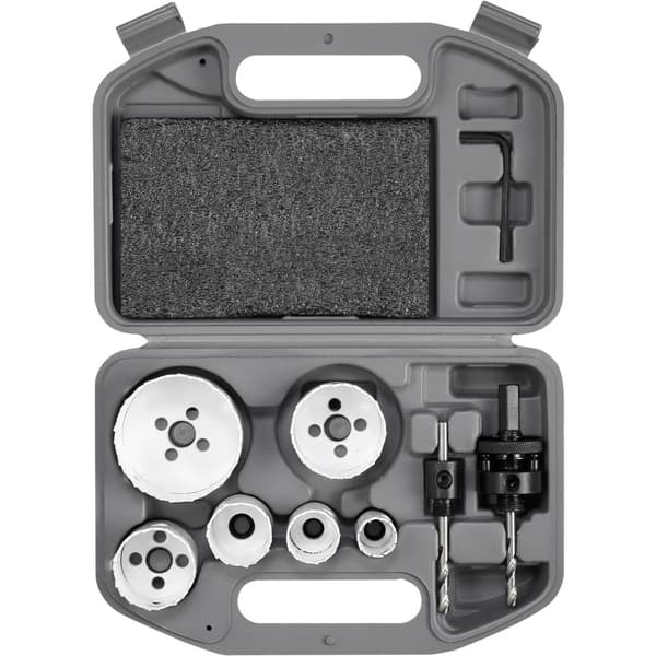 TOOLCRAFT TO-6803625 Hålsågset 6 delar 22 mm, 29 mm, 35 mm, 44 mm, 51 mm, 68 mm 1 set