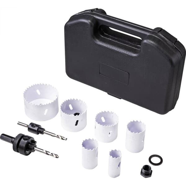 TOOLCRAFT TO-6803625 Hålsågset 6 delar 22 mm, 29 mm, 35 mm, 44 mm, 51 mm, 68 mm 1 set