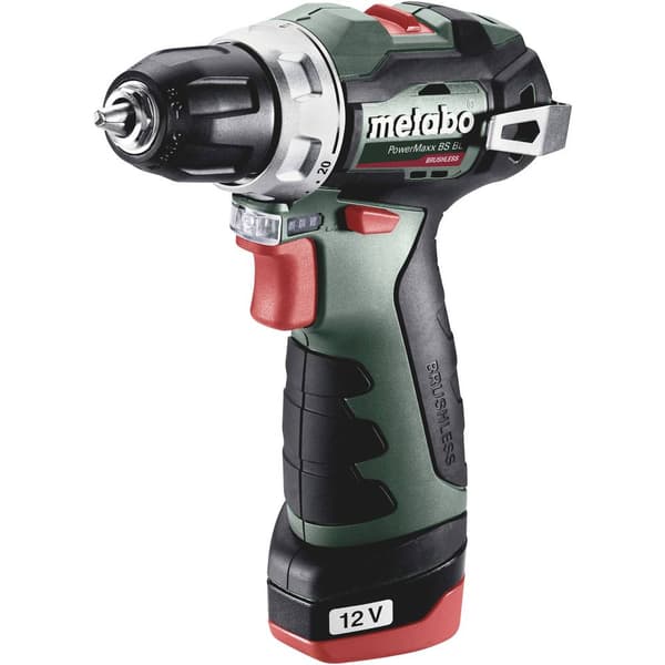 Metabo PowerMaxx BS BL 601721500 Borrskruvdragare batteri 12 V 2 Ah Li-Ion inkl. 2x batterier