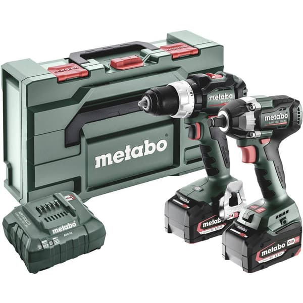 Metabo BSLBL+SSWLT300BL 685203000 Borrskruvdragare batteri, Slagskruvdragare batteri 18 V 5.2 Ah Li-Ion inkl. 1x batter
