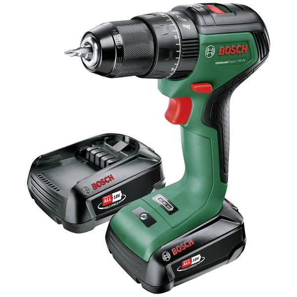 Bosch Home and Garden UniversalImpact 18V-60 06039D7101 Borrskruvdragare batteri 18 V 2.0 Ah Li-Ion inkl. 1x batteri, i