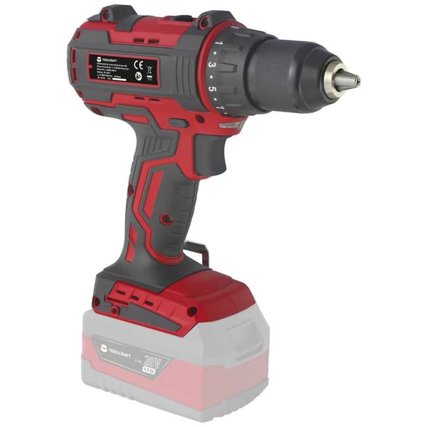 TOOLCRAFT ABS-800 TO-7427322 Borrskruvdragare batteri 20 V Li-Ion borstfri, exkl. batteri/laddare