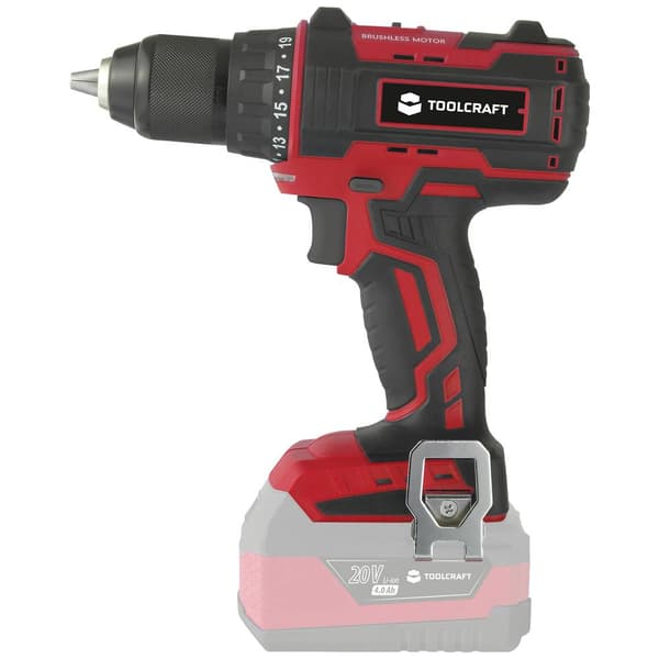 TOOLCRAFT ABS-800 TO-7427322 Borrskruvdragare batteri 20 V Li-Ion borstfri, exkl. batteri/laddare