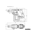 Miniatyrbild 4 av 4: Metabo KH 18 LTX BL 24 SDS-Plus-Kombihammare batteri 18 V