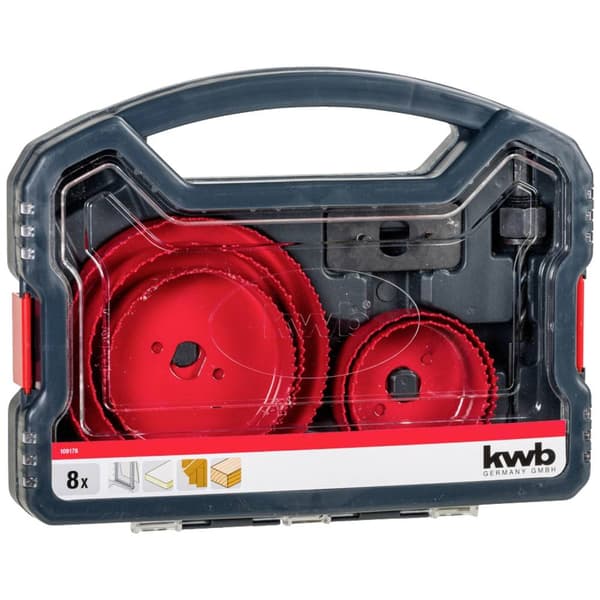 kwb 109178 Hålsågset 8 delar 68 mm, 76 mm, 89 mm, 102 mm, 127 mm 8 st