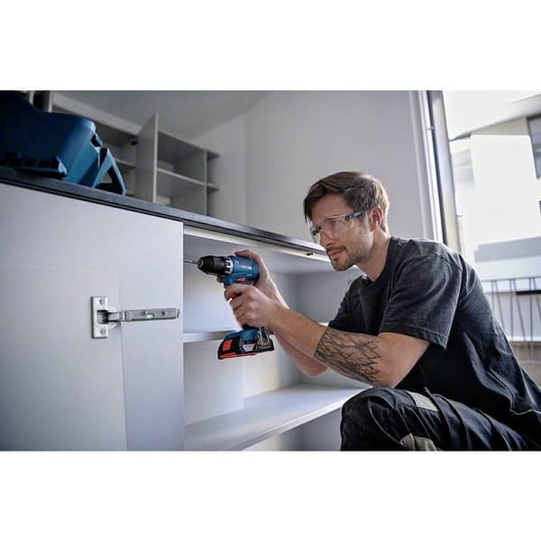 Bosch Professional GSR 18V-45 06019K3203 Borrskruvdragare batteri 18 V 2.0 Ah Li-Ion inkl. 2x batterier, inkl. laddare,