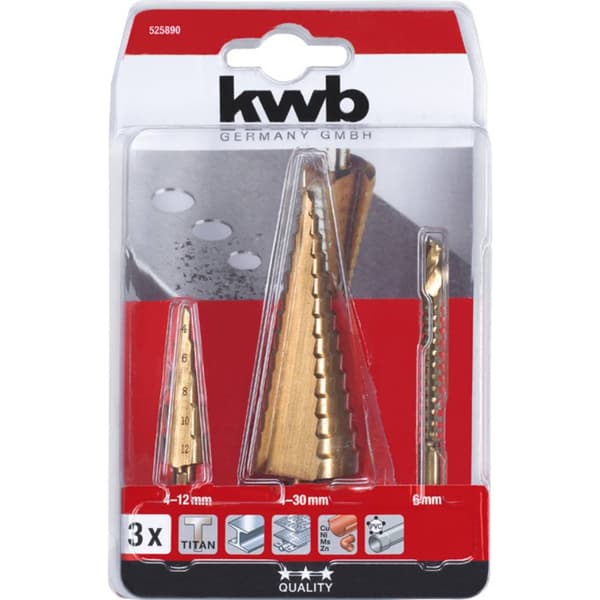 kwb 525890 Försänkningsborr-set 3 delar 3 st