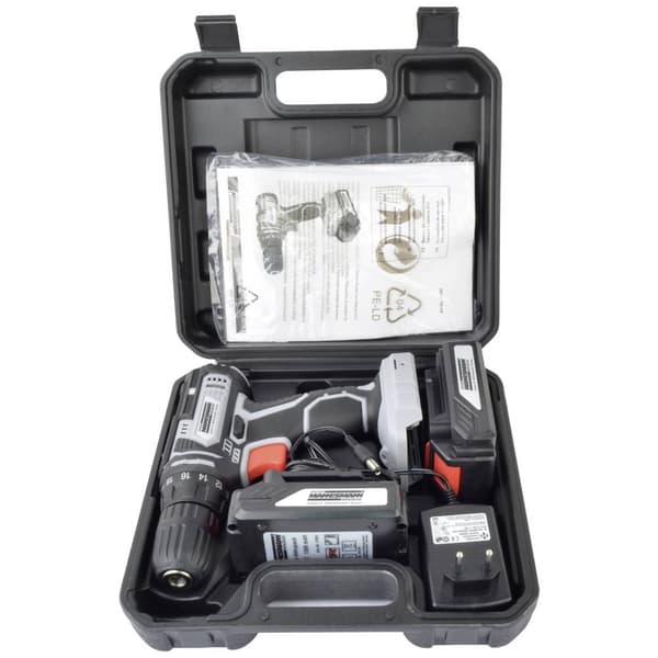 Brüder Mannesmann M17690 Borrskruvdragare batteri 20 V 1.5 Ah Li-Ion inkl. 2x batterier, inkl. laddare, inkl. väska