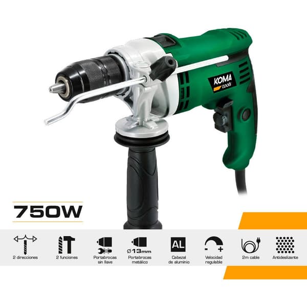 Koma Tools Hammerboremaskine 08724 750w Grøn