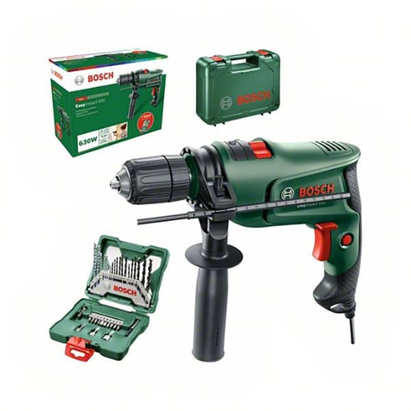 Bosch Professional Hammerboremaskine Og Tilbehørssæt Easyimpact 630 33 Enheder Grøn,Sort