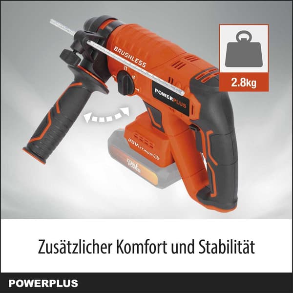 Powerplus Hammerboremaskine Powdp15630 20v Søvfarvet