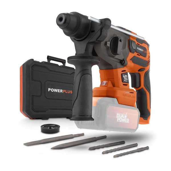 Powerplus Hammerboremaskine Powdp15680 40v Søvfarvet
