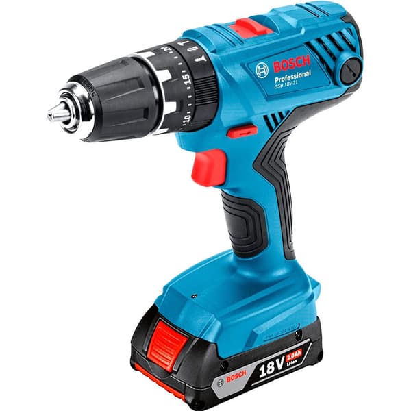 Bosch Professional Trådløs Combi+batteri Gsb 18v-21 Blå
