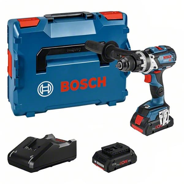 Bosch Professional Hammarborr Gsb18v-110c+2x4.0ah Proc+gal18v-40+l-boxx Silver