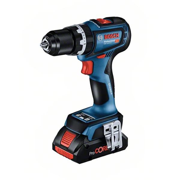 Bosch Professional Hammerboremaskine Gsb18v-90c+2x4.0ah+gal18v-40+l-boxx Søvfarvet