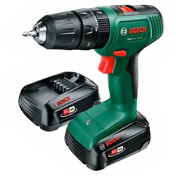 Bosch Professional Sladdlös Borrmaskin Easyimpact 18v-40 2x1.5ah Al18v-20 Silver