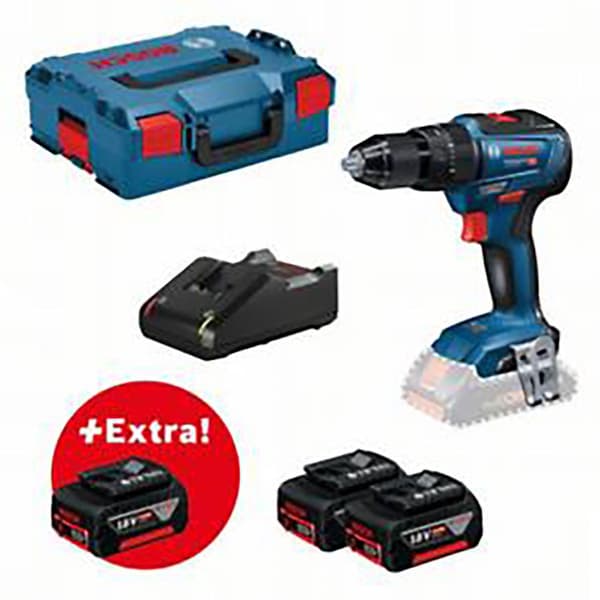 Bosch Professional Trådløs Borehammer Gsb 18v-55 3x5.0ah Gal 18v-40 L Søvfarvet