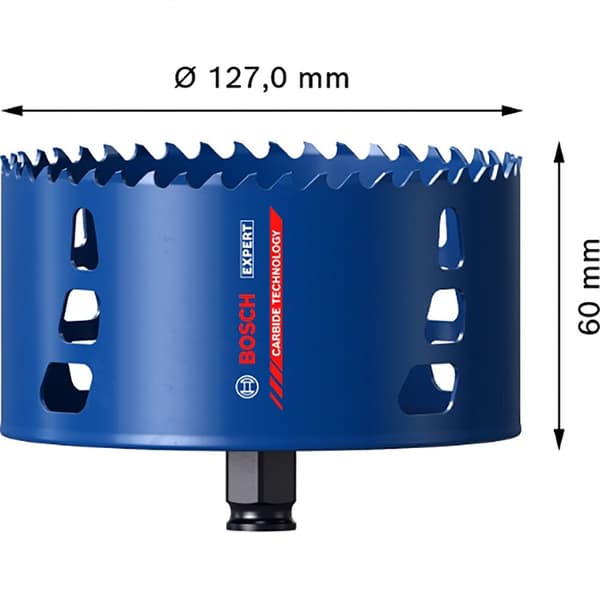 Bosch Professional Sierra Crown Expert Tough Material Power Change 127 Mm Durchsichtig