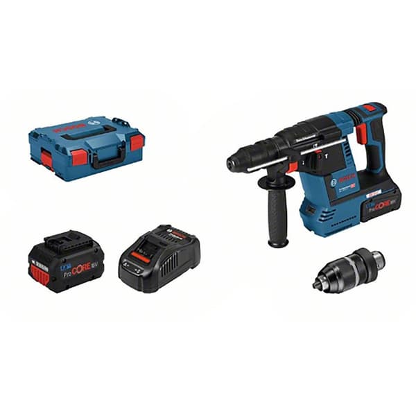 Bosch Professional Elektrisk Hammer Gbh 18v-26 F+2x5.5ah Pro Core 18v+l-boxx Søvfarvet
