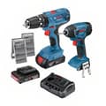 Miniatyrbillede 1 af 2: Bosch Professional Hammerboremaskine Gsb 18v-21 2x4.0ah Gal Set 82 Acc L-case Søvfarvet