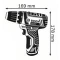 Miniatyrbild 2 av 3: Bosch Professional Batteri Skruvmejsel Gsr 12v-15 + 2x2.0 Ah + L-boxx Silver