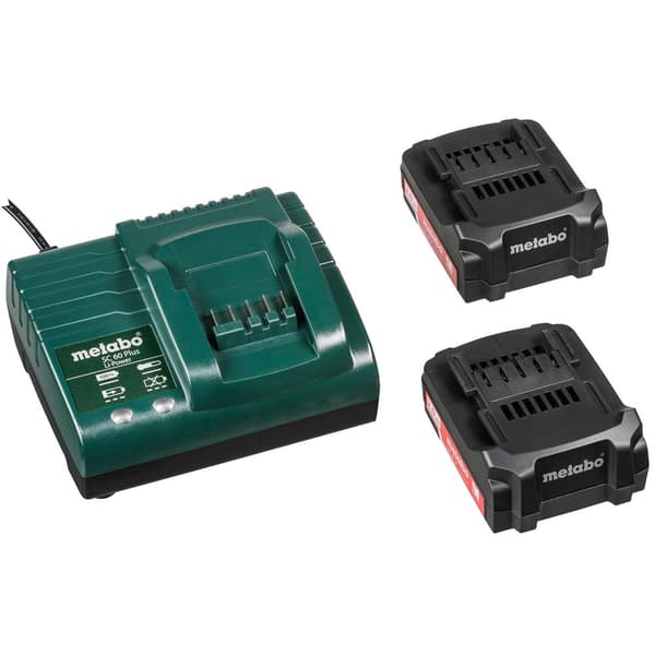Metabo Trådløs Med Bs 14/4v 2 Batterier Grøn