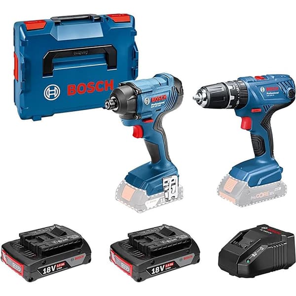Bosch Professional Hammerboremaskine Gsb18v-21+gdr 18v-160+2x2.0ah+l-boxx