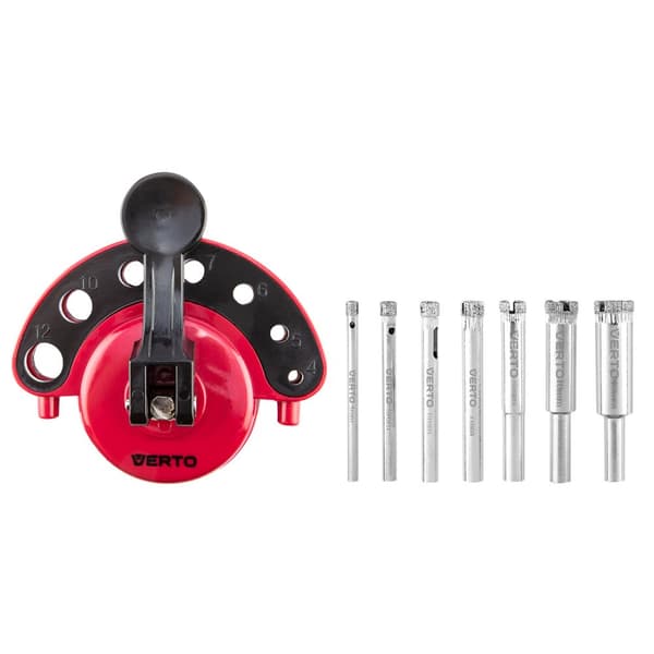 Diamantborr 4-12 mm med styrning, set om 8 st.