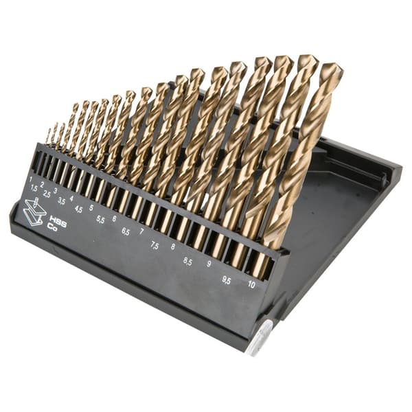 HSS-Co metalbor 1,0-10,0 mm, sæt med 19 stk.