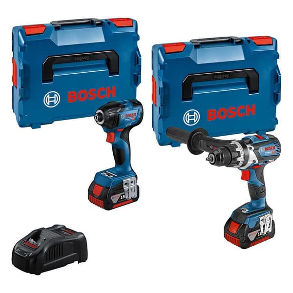 Bosch Kit18v:gsr18v-110c+gdr18v-210c+2x5.0ah+g Slagborrmaskin