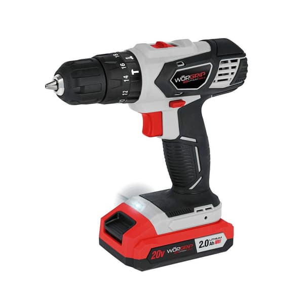 Worgrip Iskevä Porakone 1 Akku 50 Lisävarustetta 2.0ah 20v